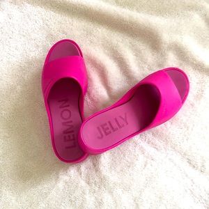 Sunny Lemon Jelly platform sandals